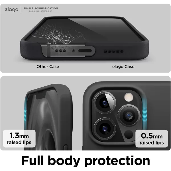 elago Magnetic Case Compatible with MagSafe and iPhone 13 Pro 61 Inch  Builtin Magnets Liquid Silicone Protective Cover Compatible with All MagSafe Accessories Jean IndigoiPhone 13 Pro Black