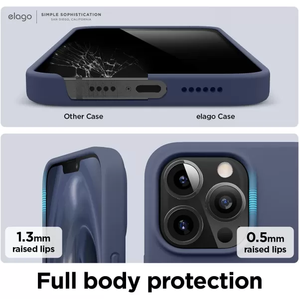 elago Magnetic Case Compatible with MagSafe and iPhone 13 Pro 61 Inch  Builtin Magnets Liquid Silicone Protective Cover Compatible with All MagSafe Accessories Jean IndigoiPhone 13 Pro Max Jean Indigo