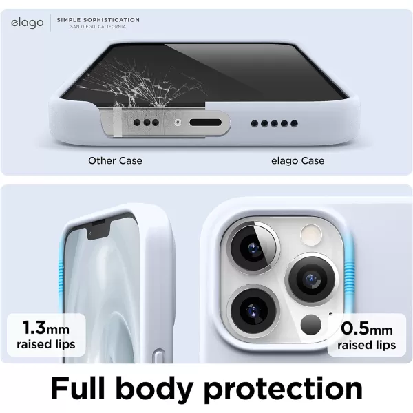 elago Magnetic Case Compatible with MagSafe and iPhone 13 Pro 61 Inch  Builtin Magnets Liquid Silicone Protective Cover Compatible with All MagSafe Accessories Jean IndigoiPhone 13 Pro Light Blue