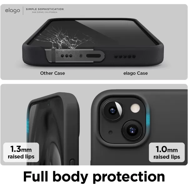 elago Magnetic Case Compatible with MagSafe and iPhone 13 Pro 61 Inch  Builtin Magnets Liquid Silicone Protective Cover Compatible with All MagSafe Accessories Jean IndigoiPhone 13 Black