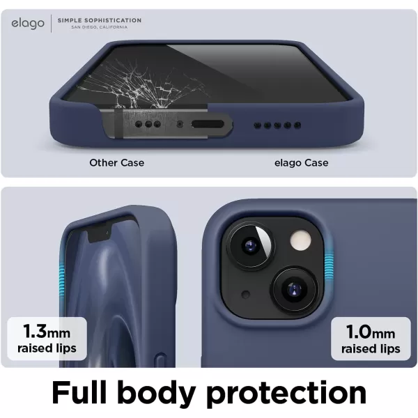 elago Magnetic Case Compatible with MagSafe and iPhone 13 Pro 61 Inch  Builtin Magnets Liquid Silicone Protective Cover Compatible with All MagSafe Accessories Jean IndigoiPhone 13 Jean Indigo