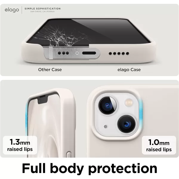 elago Magnetic Case Compatible with MagSafe and iPhone 13 Pro 61 Inch  Builtin Magnets Liquid Silicone Protective Cover Compatible with All MagSafe Accessories Jean IndigoiPhone 13 Stone