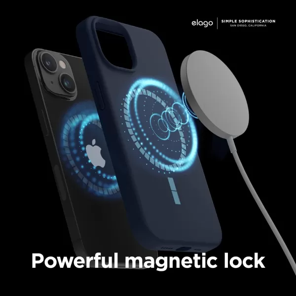 elago Magnetic Case Compatible with MagSafe iPhone 14 Pro Max Case MagSafe  Builtin Magnets Liquid Silicone Case Shockproof Strong Magnet  67 inch BlackiPhone 14 Plus Jean Indigo