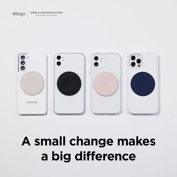 elago Magnetic Guide Sticker Compatible with MagSafe Charger Compatible with Wirelessly Charging iPhones and Compatible with Wirelessly Charging Galaxy Phones StoneJean Indigo