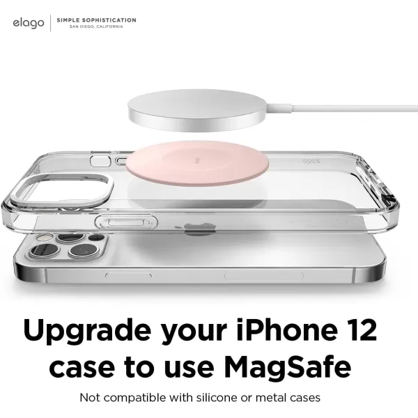 elago Magnetic Guide Sticker Compatible with MagSafe Charger Compatible with Wirelessly Charging iPhones and Compatible with Wirelessly Charging Galaxy Phones StoneSand Pink