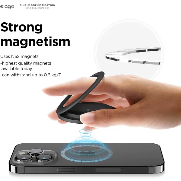 elago Magnetic Phone Ring Holder Compatible with MagSafe for iPhone15 iPhone 14iPhone 13iPhone 12 Series Finger RingCell Phone Ring Prop Up Stand MagSafe Kickstand WhiteBlack