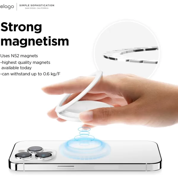 elago Magnetic Phone Ring Holder Compatible with MagSafe for iPhone15 iPhone 14iPhone 13iPhone 12 Series Finger RingCell Phone Ring Prop Up Stand MagSafe Kickstand WhiteWhite