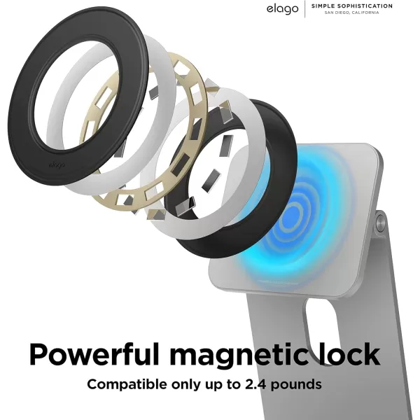 elago Magnetic Ring for iPad and All Kinds of Tablets with 3M Sticker Compatible iPad Magnetic Stand  Slim tickness27mm  Powerful Magnetic Lock up to 24 poundselago Magnetic Ring for iPad and All Kinds of Tablets with 3M Sticker Compatible iPad Magnetic Stand  Slim tickness27mm  Powerful Magnetic Lock up to 24 pounds