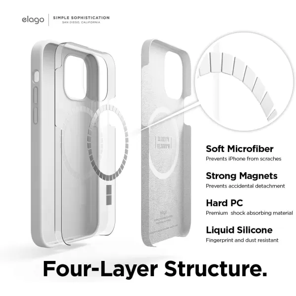 elago Magnetic Silicone Case Compatible with MagSafe Compatible with iPhone 12 and Compatible with iPhone 12 Pro 61 Inch  Builtin Magnets Compatible with All MagSafe Accessories Lovely PinkiPhone 12 Pro Max White