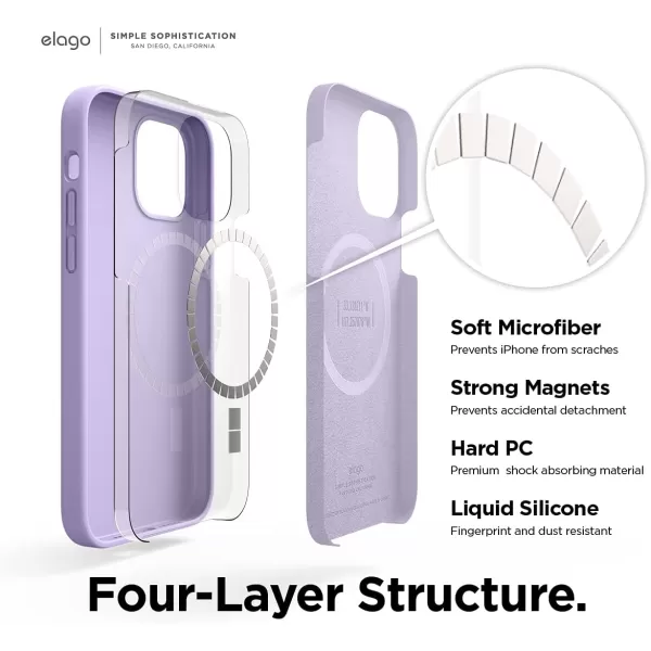 elago Magnetic Silicone Case Compatible with MagSafe Compatible with iPhone 12 and Compatible with iPhone 12 Pro 61 Inch  Builtin Magnets Compatible with All MagSafe Accessories Lovely PinkiPhone 12  iPhone 12 Pro Lavender