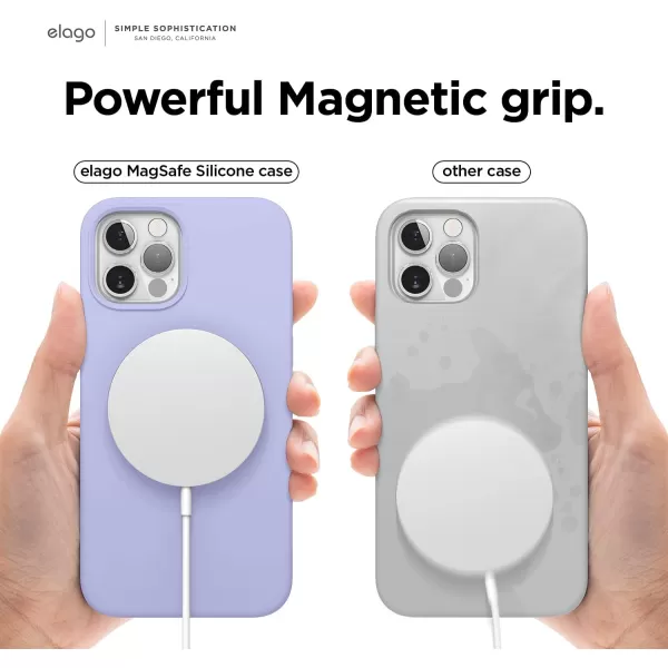 elago Magnetic Silicone Case Compatible with MagSafe Compatible with iPhone 12 and Compatible with iPhone 12 Pro 61 Inch  Builtin Magnets Compatible with All MagSafe Accessories Lovely PinkiPhone 12 Pro Max Lavender