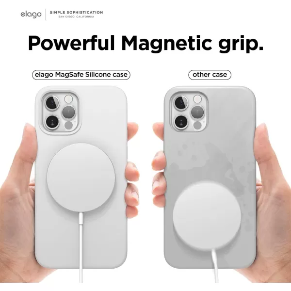 elago Magnetic Silicone Case Compatible with MagSafe Compatible with iPhone 12 and Compatible with iPhone 12 Pro 61 Inch  Builtin Magnets Compatible with All MagSafe Accessories Lovely PinkiPhone 12 Pro Max White