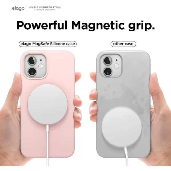 elago Magnetic Silicone Case Compatible with MagSafe Compatible with iPhone 12 and Compatible with iPhone 12 Pro 61 Inch  Builtin Magnets Compatible with All MagSafe Accessories Lovely PinkiPhone 12 mini Lovely Pink