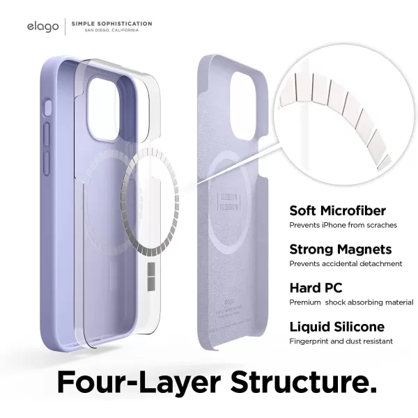 elago Magnetic Silicone Case Compatible with MagSafe Compatible with iPhone 12 and Compatible with iPhone 12 Pro 61 Inch  Builtin Magnets Compatible with All MagSafe Accessories Lovely PinkiPhone 12 Pro Max Lavender