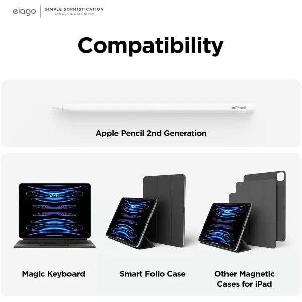 elago Metal Pencil Holder Compatible with Apple Pencil 2nd Generation Apple Magic Keyboard Smart Keyboard Folio and Other Magnetic Cases for iPad Keep an Apple Pencil in Placeelago Metal Pencil Holder Compatible with Apple Pencil 2nd Generation Apple Magic Keyboard Smart Keyboard Folio and Other Magnetic Cases for iPad Keep an Apple Pencil in Place