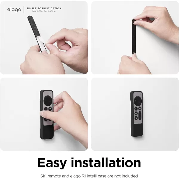 elago Metal Plate Compatible with R1 2022 Apple TV 4K Siri Remote 3rd Generation Case  Powerful Magnets Stick to Plate Adhesive Tape Included Minimalistic Design Complete Access 2 Plates IncludedApple TV Siri Remote 2nd Generation