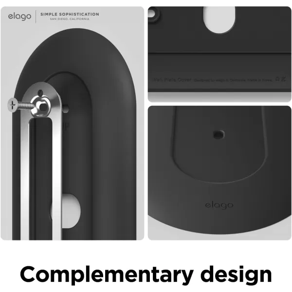 elago Mount Compatible with Google Nest Hello Video Doorbell 2021 Battery Model  Doorbell Chimes Perfect Color Match with Angle Wedge Linen WiFi Free  NOT Compatible with Wired ModelBlack