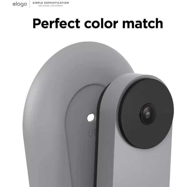 elago Mount Compatible with Google Nest Hello Video Doorbell 2021 Battery Model  Doorbell Chimes Perfect Color Match with Angle Wedge Linen WiFi Free  NOT Compatible with Wired ModelAsh