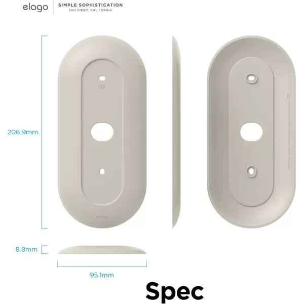 elago Mount Compatible with Google Nest Hello Video Doorbell 2021 Battery Model  Doorbell Chimes Perfect Color Match with Angle Wedge Linen WiFi Free  NOT Compatible with Wired ModelLinen