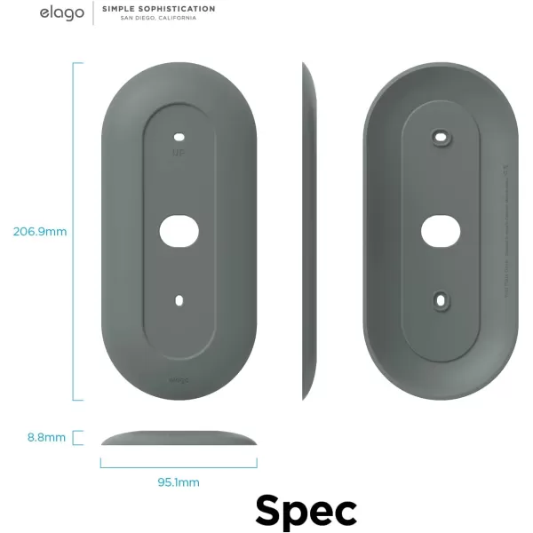 elago Mount Compatible with Google Nest Hello Video Doorbell 2021 Battery Model  Doorbell Chimes Perfect Color Match with Angle Wedge Linen WiFi Free  NOT Compatible with Wired ModelIvy