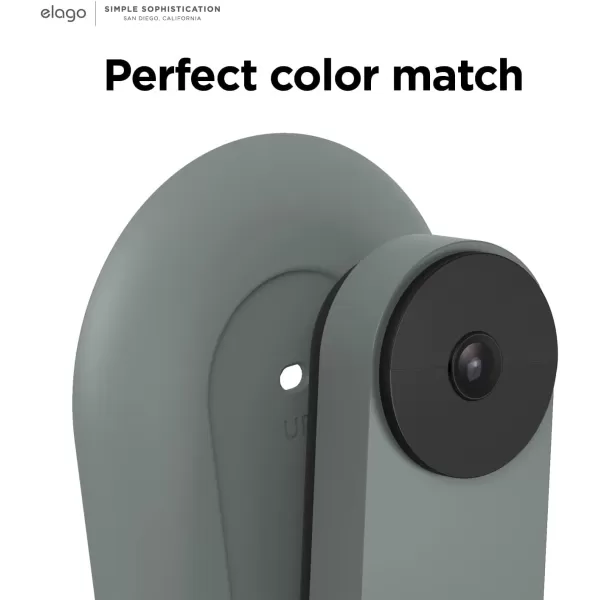 elago Mount Compatible with Google Nest Hello Video Doorbell 2021 Battery Model  Doorbell Chimes Perfect Color Match with Angle Wedge Linen WiFi Free  NOT Compatible with Wired ModelIvy