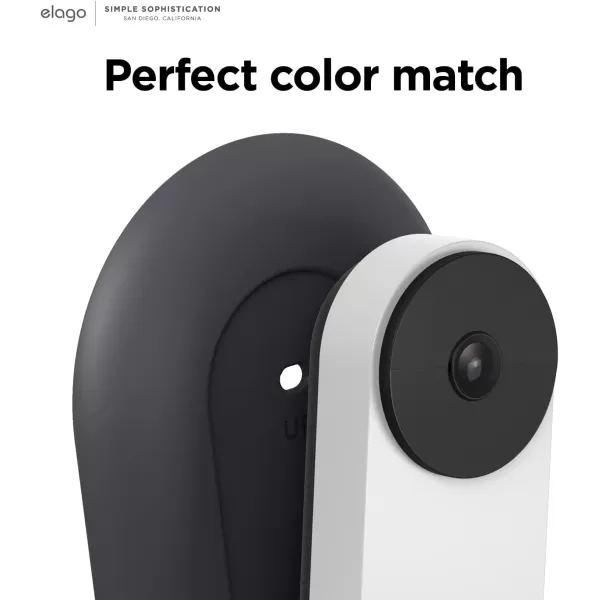 elago Mount Compatible with Google Nest Hello Video Doorbell 2021 Battery Model  Doorbell Chimes Perfect Color Match with Angle Wedge Linen WiFi Free  NOT Compatible with Wired ModelBlack