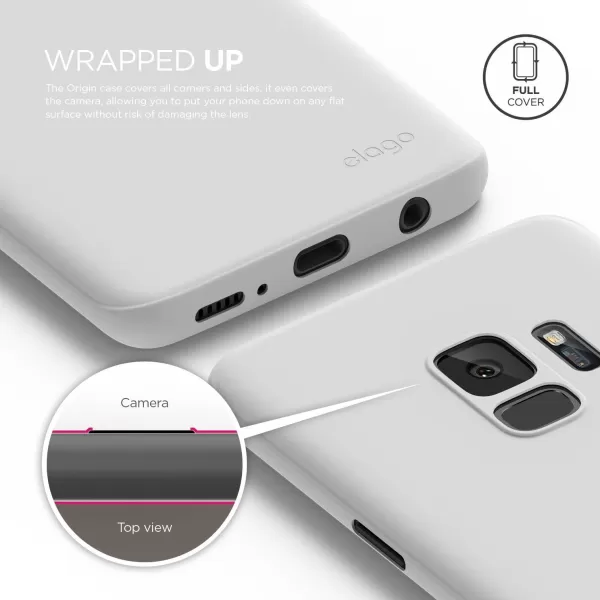 elago Origin Series Galaxy S9 Case  Minimalistic Design Slim Fit Scratch Resistant Protective Cover for Galaxy S9 Device Fitting Tested WhiteWhite