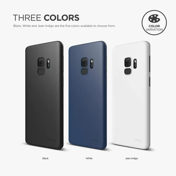 elago Origin Series Galaxy S9 Case  Minimalistic Design Slim Fit Scratch Resistant Protective Cover for Galaxy S9 Device Fitting Tested WhiteWhite