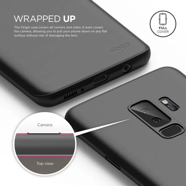 elago Origin Series Galaxy S9 Plus Case  Minimalistic Design Slim Fit Scratch Resistant Protective Cover for Galaxy S9 Plus Device Fitting Tested Blackelago Origin Series Galaxy S9 Plus Case  Minimalistic Design Slim Fit Scratch Resistant Protective Cover for Galaxy S9 Plus Device Fitting Tested Black