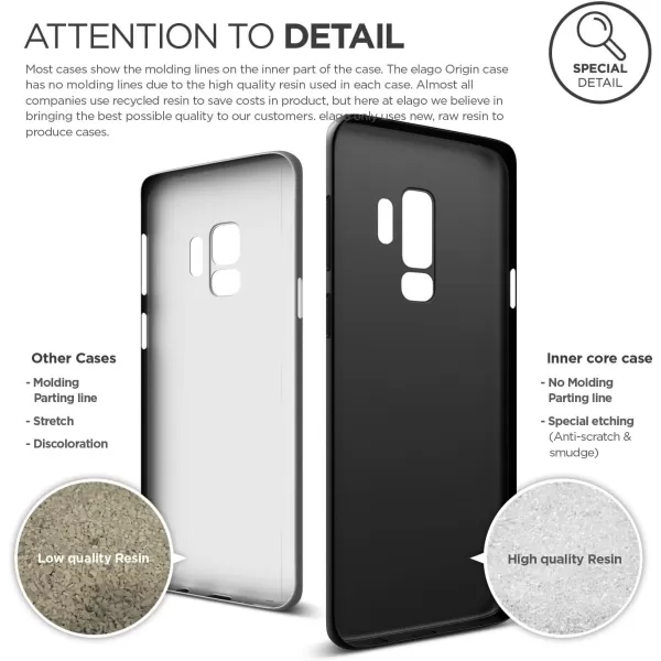 elago Origin Series Galaxy S9 Plus Case  Minimalistic Design Slim Fit Scratch Resistant Protective Cover for Galaxy S9 Plus Device Fitting Tested Blackelago Origin Series Galaxy S9 Plus Case  Minimalistic Design Slim Fit Scratch Resistant Protective Cover for Galaxy S9 Plus Device Fitting Tested Black