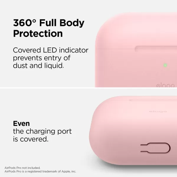 elago Original Case Compatible with Apple AirPods Pro Case  Protective Silicone Cover AntiSlip Coating Precise Cutout Supports Wireless Charging Nightglow BluePink