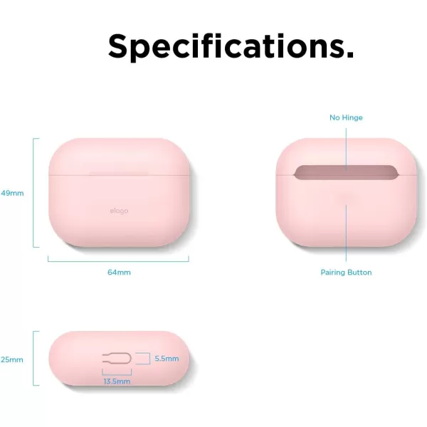 elago Original Case Compatible with Apple AirPods Pro Case  Protective Silicone Cover AntiSlip Coating Precise Cutout Supports Wireless Charging Nightglow BluePink