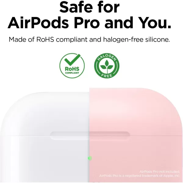 elago Original Case Compatible with Apple AirPods Pro Case  Protective Silicone Cover AntiSlip Coating Precise Cutout Supports Wireless Charging Nightglow BluePink