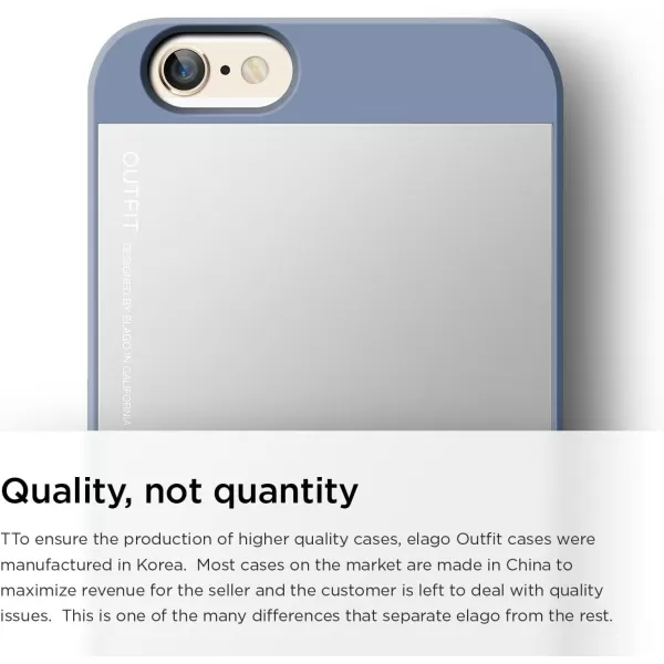 elago OutiftRoyal BlueSilver  Premium Hybrid ConstructionDual TonedSpark Design Award  for iPhone 66S PlusRoyal Blue  Silver