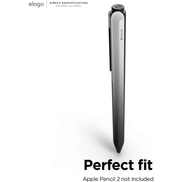 elago Pencil Clip Case Compatible with Apple Pencil 2nd Generation 3 Tips Nib Covers Included Compatible with Magnetic Charging and Double TapWhiteBlack