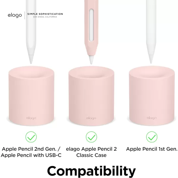 elago Pencil Stand Compatible with Apple Pencil 1st amp 2nd Generation and Apple Pencil USBC and Any Tablet Stylus with or Without Pencil Case or Sleeve Durable Silicone Stand Lovely PinkLovely Pink