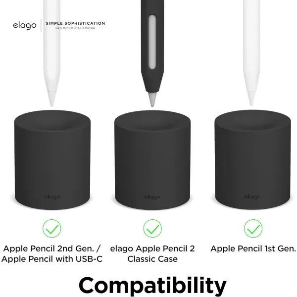 elago Pencil Stand Compatible with Apple Pencil 1st amp 2nd Generation and Apple Pencil USBC and Any Tablet Stylus with or Without Pencil Case or Sleeve Durable Silicone Stand Lovely PinkBlack