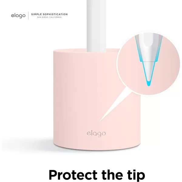 elago Pencil Stand Compatible with Apple Pencil 1st amp 2nd Generation and Apple Pencil USBC and Any Tablet Stylus with or Without Pencil Case or Sleeve Durable Silicone Stand Lovely PinkLovely Pink