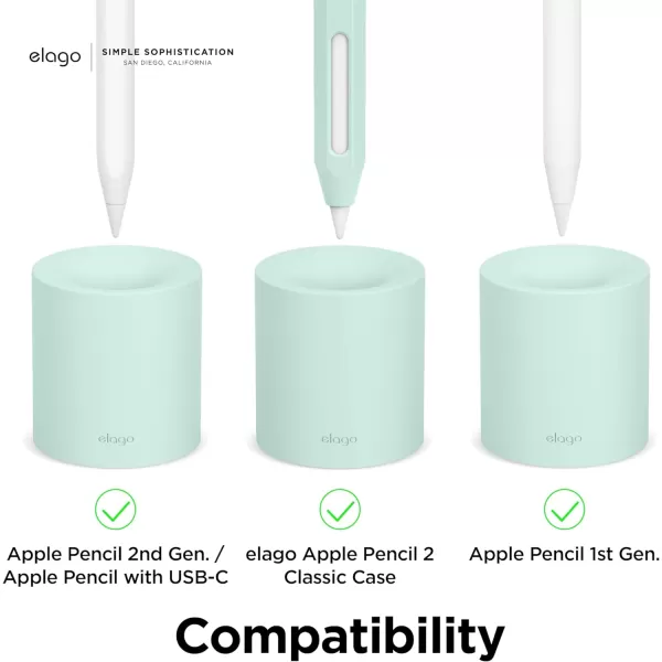 elago Pencil Stand Compatible with Apple Pencil 1st amp 2nd Generation and Apple Pencil USBC and Any Tablet Stylus with or Without Pencil Case or Sleeve Durable Silicone Stand Lovely PinkMint