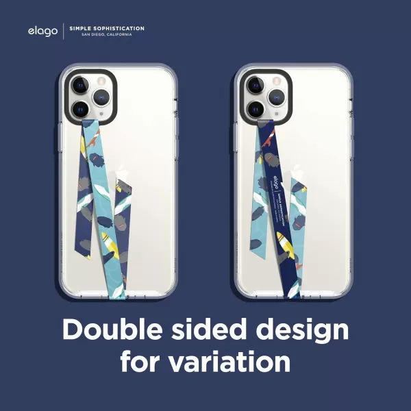 elago Phone Strap with Stickers Phone Grip Phone Loop Compatible with All Smartphone Case Double Sided Design Stickers Included Compatible with magsafe Green Strap amp Strawberry Ice CreamMint