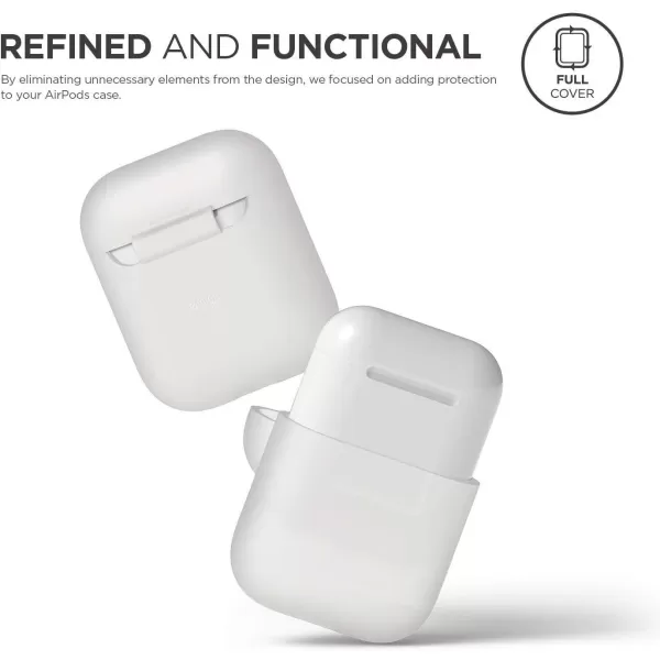 elago Premium Silicone AirPods Case Designed for Apple AirPods 1 and 2 Front LED Visible PeachMulti