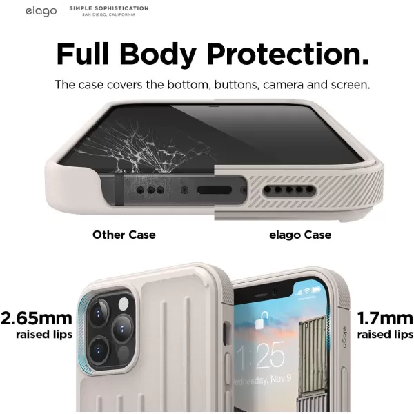 elago Protective Armor Case Compatible with iPhone 12 and Compatible with iPhone 12 Pro 61 Inch Black  Shock Absorbing Design Durable TPU Wireless Charging SupportedStone