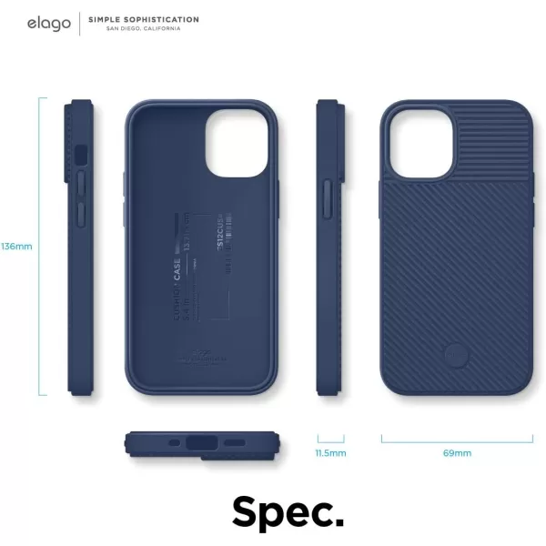 elago Protective Cushion Case Compatible with iPhone 12 Mini 2020 Black  Shock Absorbing Design Wireless Charging Supported Durable TPU Material US Patent RegisteredJean Indigo