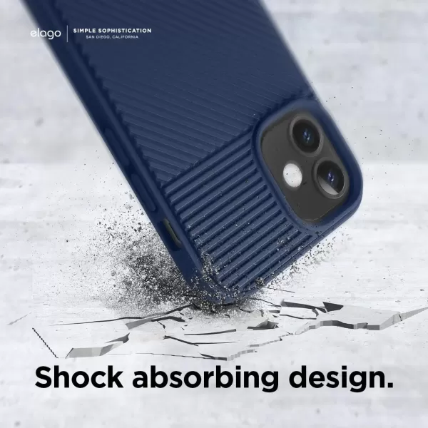 elago Protective Cushion Case Compatible with iPhone 12 Mini 2020 Black  Shock Absorbing Design Wireless Charging Supported Durable TPU Material US Patent RegisteredJean Indigo