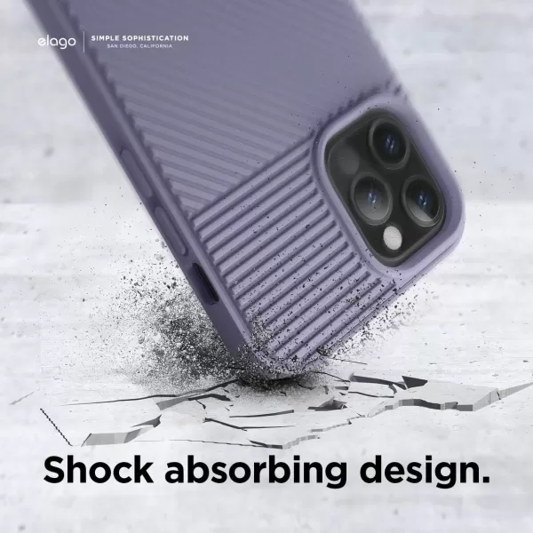 elago Protective Cushion Case Compatible with iPhone 12 and Compatible with iPhone 12 Pro 61 Inch 2020 Purple Grey  Shock Absorbing Design Wireless Charging SupportedPurple Grey