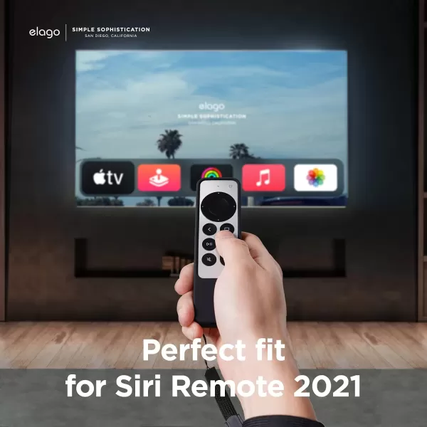 elago R1 Case Compatible with 2022 Apple TV 4K Siri Remote 3rd Gen 2021 Siri Remote 2nd Gen Magnet Technology Lanyard Included Full Access to All Functions BlackBlack