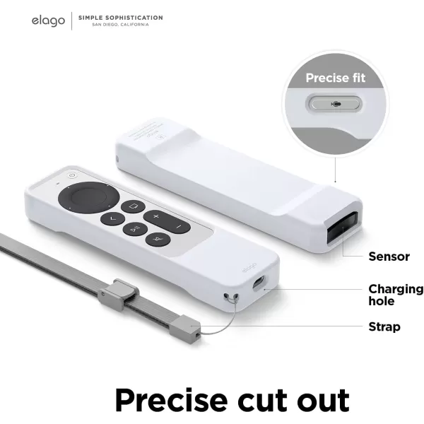 elago R1 Case Compatible with 2022 Apple TV 4K Siri Remote 3rd Gen 2021 Siri Remote 2nd Gen Magnet Technology Lanyard Included Full Access to All Functions BlackNightglow Blue