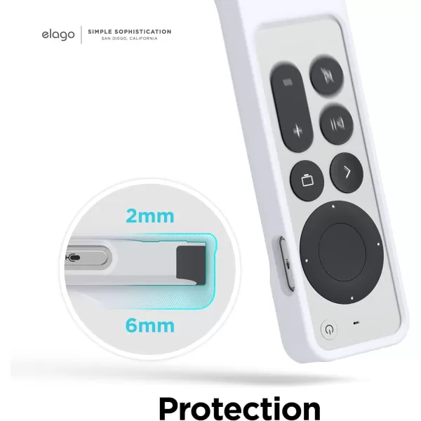 elago R1 Case Compatible with 2022 Apple TV 4K Siri Remote 3rd Gen 2021 Siri Remote 2nd Gen Magnet Technology Lanyard Included Full Access to All Functions BlackNightglow Blue