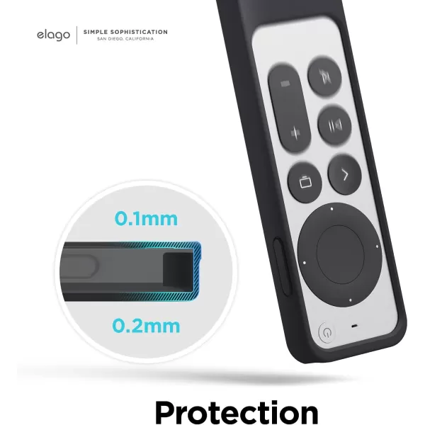 elago R2 Slim Case Compatible with 2022 Apple TV 4K HD Siri Remote 3rd Generation Compatible with 2021 Apple TV Siri Remote 2nd  Light ScratchFree Full Access to All Functions Nightglow BlueBlack