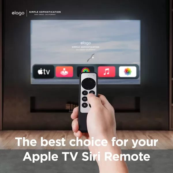 elago R2 Slim Case Compatible with 2022 Apple TV 4K HD Siri Remote 3rd Generation Compatible with 2021 Apple TV Siri Remote 2nd  Light ScratchFree Full Access to All Functions Nightglow BlueBlack